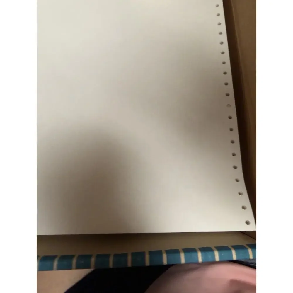 Continuous Feed Computer Paper Blank 9.5x11 Inches White Dot Matrix‎